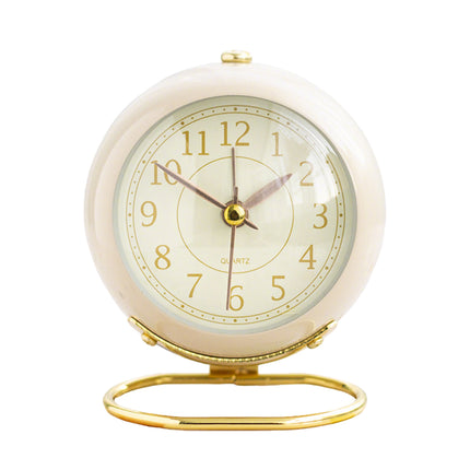 Creative Silent Battery Operated Desk Alarm Clock with Noctilucent For Bedroom