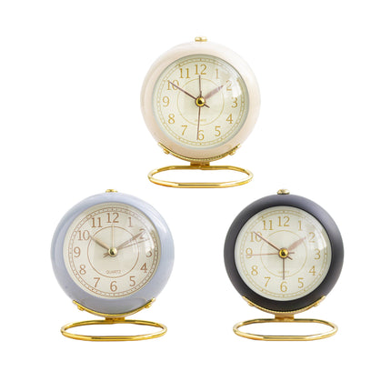 Creative Silent Battery Operated Desk Alarm Clock with Noctilucent For Bedroom