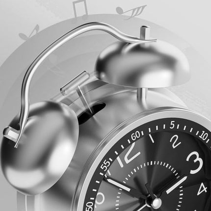 Metal Bell Alarm Clock Desktop Clock Decoration BatteryOperated For Bedroom Home