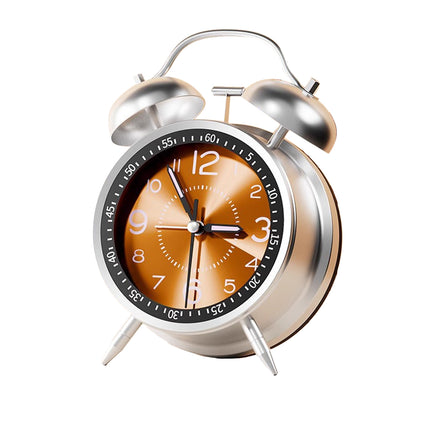 Metal Bell Alarm Clock Desktop Clock Decoration BatteryOperated For Bedroom Home