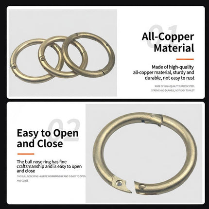Solid Brass Cattle Nose Ring Livestock Traction Ring Farm Cattle Breeding S M