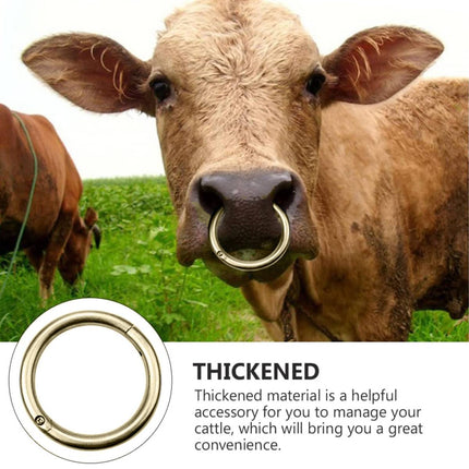 Solid Brass Cattle Nose Ring Livestock Traction Ring Farm Cattle Breeding S M