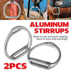 Aluminium Alloy Horse Riding Stirrups Set of 2 Non Slip Saddle Foot Pedals