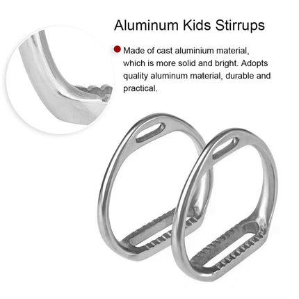 Aluminium Alloy Horse Riding Stirrups Set of 2 Non Slip Saddle Foot Pedals