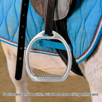 Aluminium Alloy Horse Riding Stirrups Set of 2 Non Slip Saddle Foot Pedals