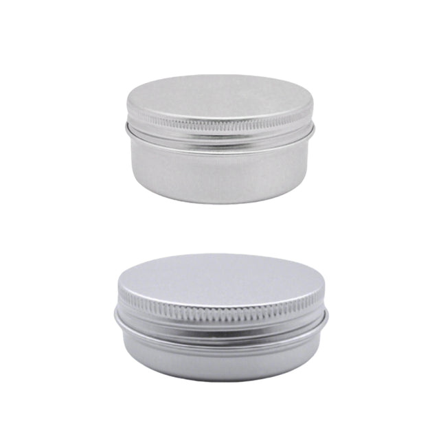 Small Round Aluminum Storage Tins with Screw Lids for Balms Crafts and Jewelr