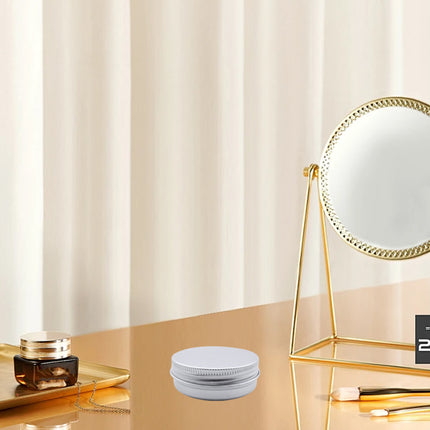 Small Round Aluminum Storage Tins with Screw Lids for Balms Crafts and Jewelr