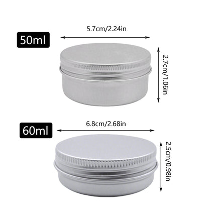 Small Round Aluminum Storage Tins with Screw Lids for Balms Crafts and Jewelr