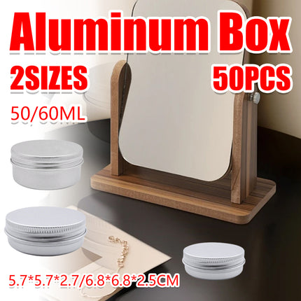 Small Round Aluminum Storage Tins with Screw Lids for Balms Crafts and Jewelr