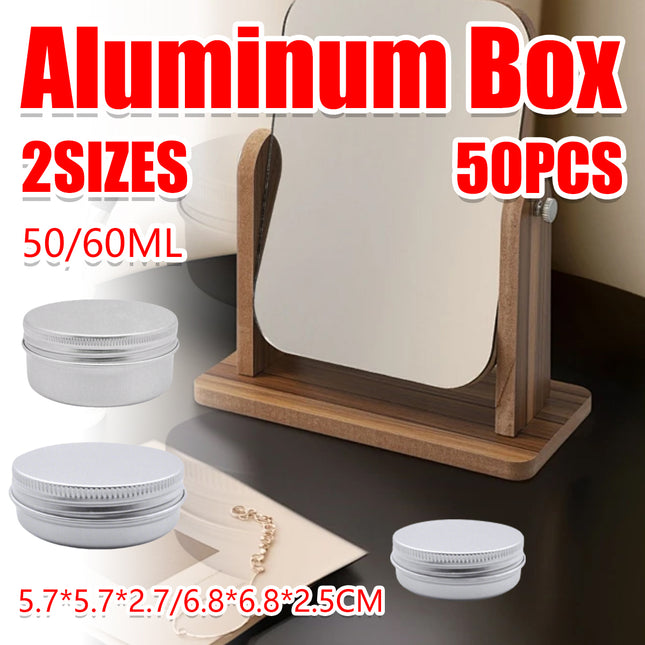 Small Round Aluminum Storage Tins with Screw Lids for Balms Crafts and Jewelr
