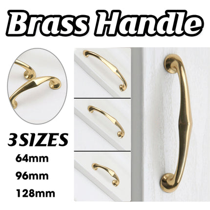 Copper Cabinet Handles Gold Drawer Pulls 3 Sizes Simple Closet Door Handle