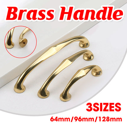 Copper Cabinet Handles Gold Drawer Pulls 3 Sizes Simple Closet Door Handle