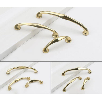 Copper Cabinet Handles Gold Drawer Pulls 3 Sizes Simple Closet Door Handle