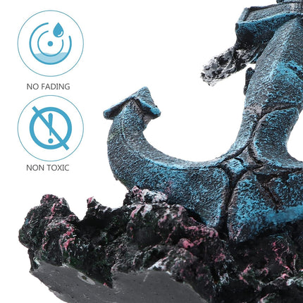 Anchor Aquarium Ornament Mini Fish Tank Decoration Resin Landscaping Accessories