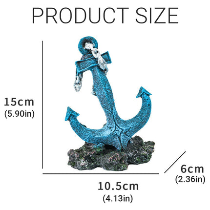Anchor Aquarium Ornament Mini Fish Tank Decoration Resin Landscaping Accessories