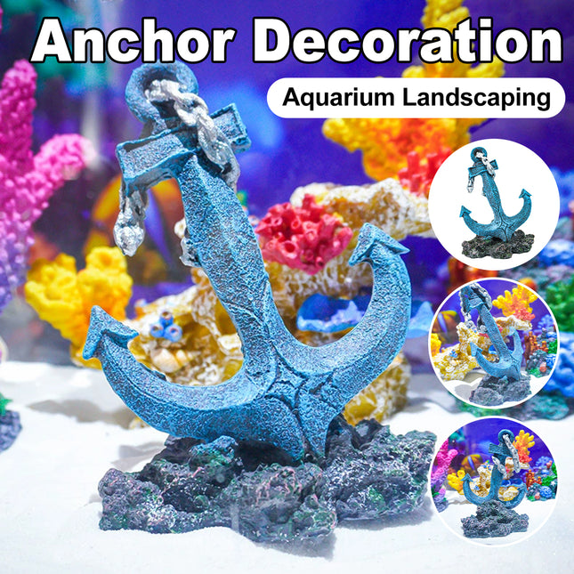 Anchor Aquarium Ornament Mini Fish Tank Decoration Resin Landscaping Accessories