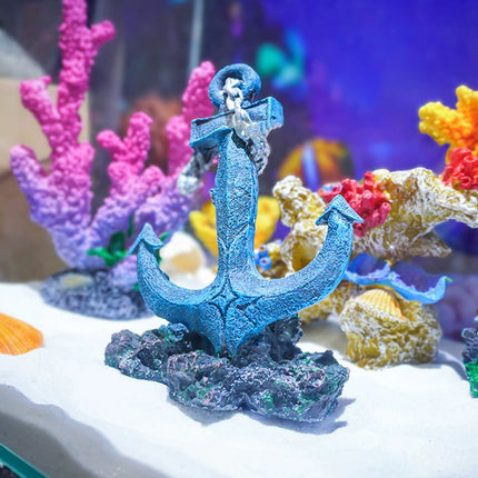 Anchor Aquarium Ornament Mini Fish Tank Decoration Resin Landscaping Accessories