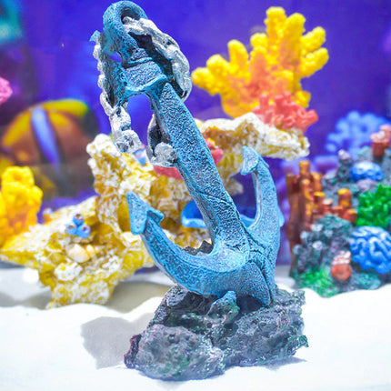Anchor Aquarium Ornament Mini Fish Tank Decoration Resin Landscaping Accessories