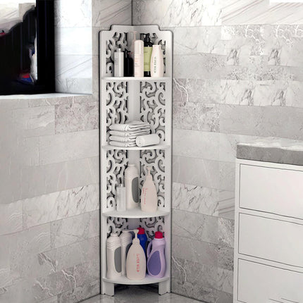 4 Tier Bathroom Corner Shelf Toilet Shower Storage Cabinet Rack Home Organizer