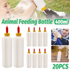 Animal Feeding Bottle Set 20PCS 400ml Plastic Goat Piglet Milk Feeder Tools