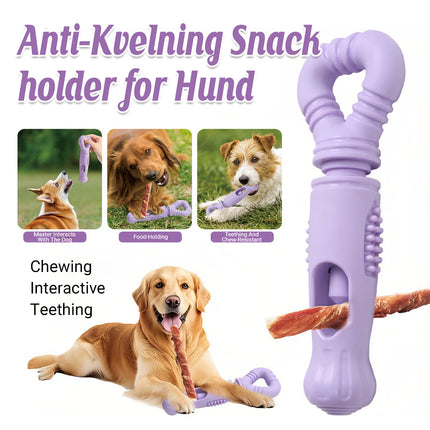 Dog Snack Stick Chew Toy Holder Slow Feeder Teething Interactive Pet Dental Play