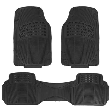 PVC Waterproof Non-Slip Universal Mat Set 3 Pieces Durable Easy Clean for Car