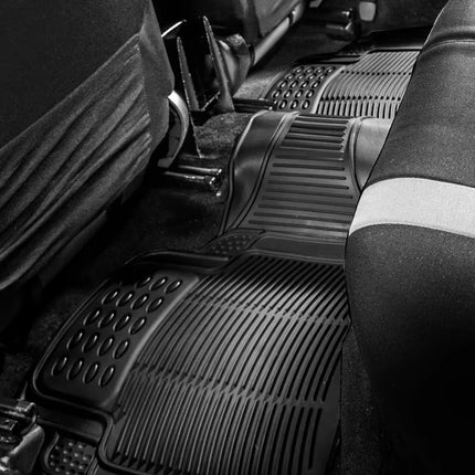 PVC Waterproof Non-Slip Universal Mat Set 3 Pieces Durable Easy Clean for Car