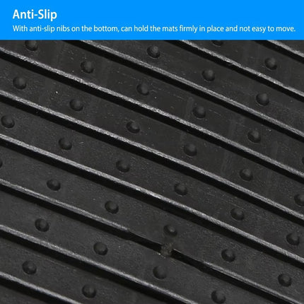 PVC Waterproof Non-Slip Universal Mat Set 3 Pieces Durable Easy Clean for Car