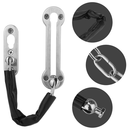 Home Security Door Chain Stainless Steel Guard Slide Screws Front Secure Catch