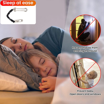 Home Security Door Chain Stainless Steel Guard Slide Screws Front Secure Catch