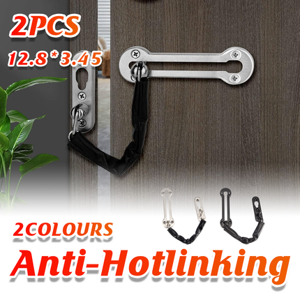 Home Security Door Chain Stainless Steel Guard Slide Screws Front Secure Catch