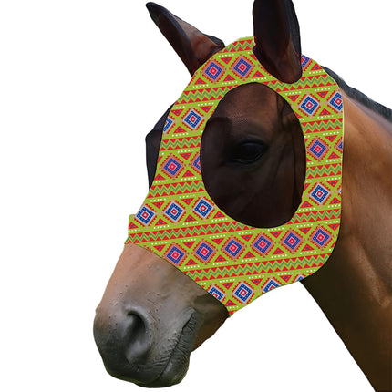 Mosquito Proof Horse Mask Printed Head Cover Large Size Protective for Outdoor