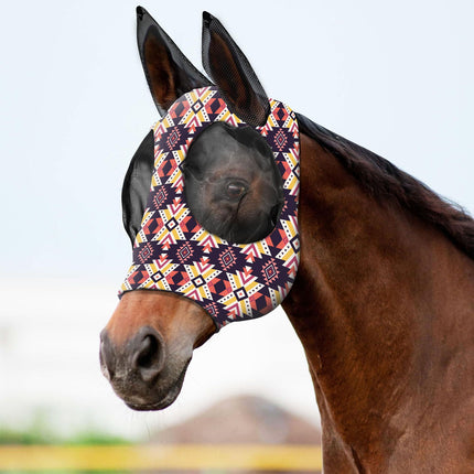 Mosquito Proof Horse Mask Printed Head Cover Large Size Protective for Outdoor
