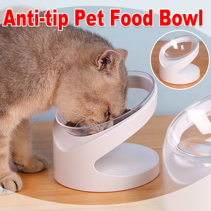 Elevated Cat Food Bowl Tilted Pet Feeding Dish For Neck Protection Feeding Use