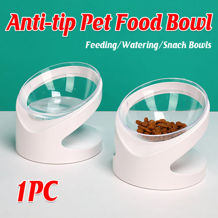 Elevated Cat Food Bowl Tilted Pet Feeding Dish For Neck Protection Feeding Use