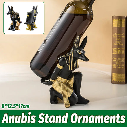 Wooden Anubis Stand Ornaments Egyptian Style for Home Display Decorative Use