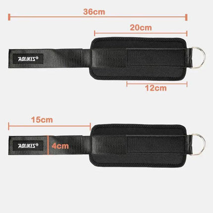 AOLIKES Weight Lifting Ankle D-Ring Strap Cable Kickbacks Attachment Gym Leg AU - Aimall