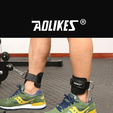 AOLIKES Weight Lifting Ankle D-Ring Strap Cable Kickbacks Attachment Gym Leg AU - Aimall