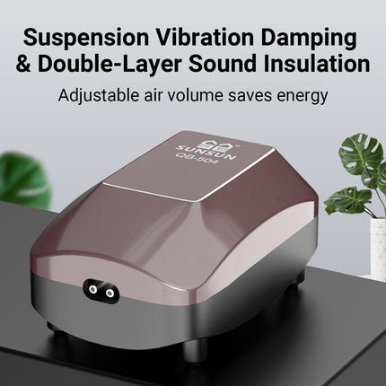 Aquarium Air Pump 4W/6W Oxygen Pump Silence Adjustable for Fish Tank Use