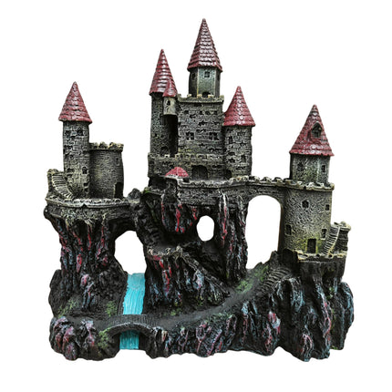 Aquarium Castle Ornament Fish Tank Decoration Medieval Style Resin Decor Home