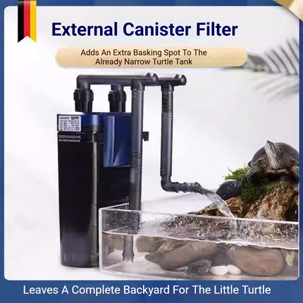Aquarium Wall Mount External Canister Filter 650L/h Quiet Multi Layer System