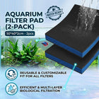 Thick Aquarium Biochemical Filter Sponge Pad 2 Pack Cut to Fit Foam Media