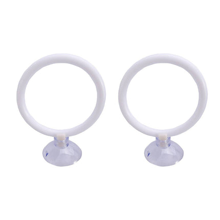 Aquarium Fish Training Ring 2 Pack with Suction Cup Feeding Hoop for Betta Fish