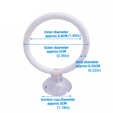 Aquarium Fish Training Ring 2 Pack with Suction Cup Feeding Hoop for Betta Fish