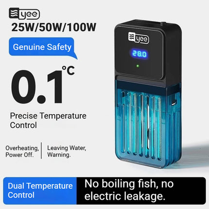 Submersible Aquarium Heater Rod PTC Digital Thermostat 25W 50W 100W