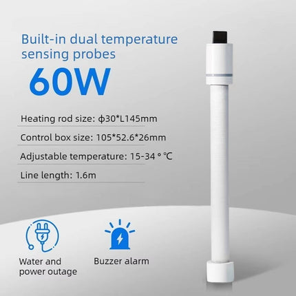 Aquarium Quartz Heater Rod Explosion Proof Constant Temperature 60W 100W