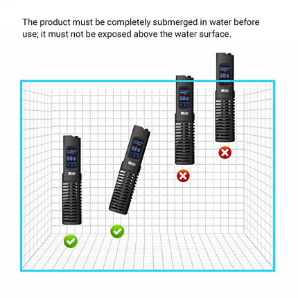 Explosion Proof Quartz Aquarium Heater Rod 50W 100W Digital Thermostat