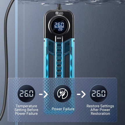 Titanium Aquarium Heater Rod 50W Digital Display Thermostat for Fish Tanks