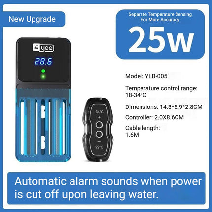 Submersible Aquarium Heater Rod PTC Digital Thermostat 25W 50W 100W
