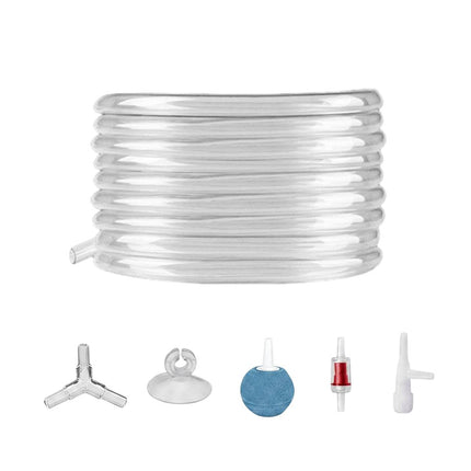 6 Meter Aquarium Air Pump Tubing 6mm Flexible Hose with Accessory Kit